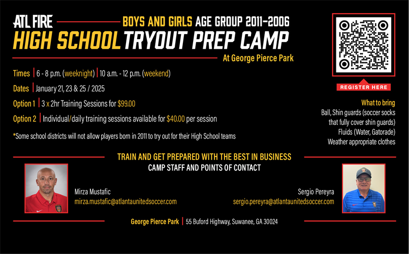 REGISTER NOW!!!  2025 HIGH SCHOOL PREP CAMP IS HERE!